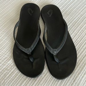 OluKai Black Flip Flops